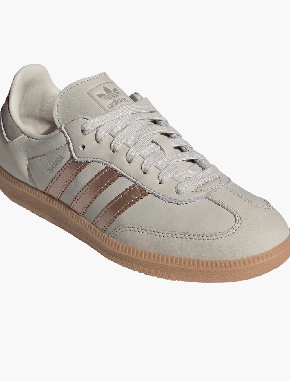 Adidas Samba OG sneakers in cream and copper metallic